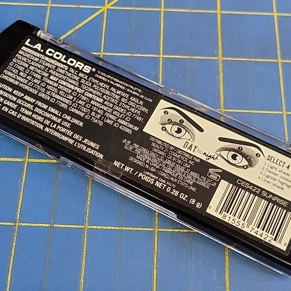 L.A. Colors Versatile Eyeshadow Palette New Sealed - Sunrise